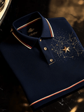 Men's Vintage Business Short Sleeve Polo T-Shirt