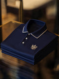 Men's Vintage Business Short Sleeve Polo T-Shirt
